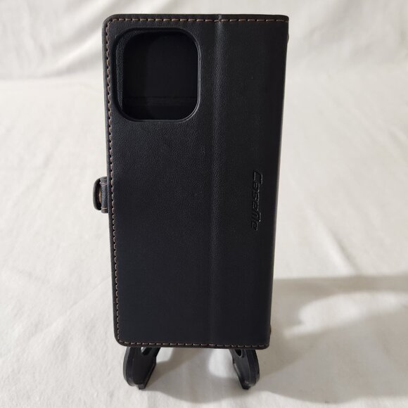 CaseMe Leather Folio Style Wallet Phone Case Zip Magnetic Close Card Slots - Picture 3 of 16